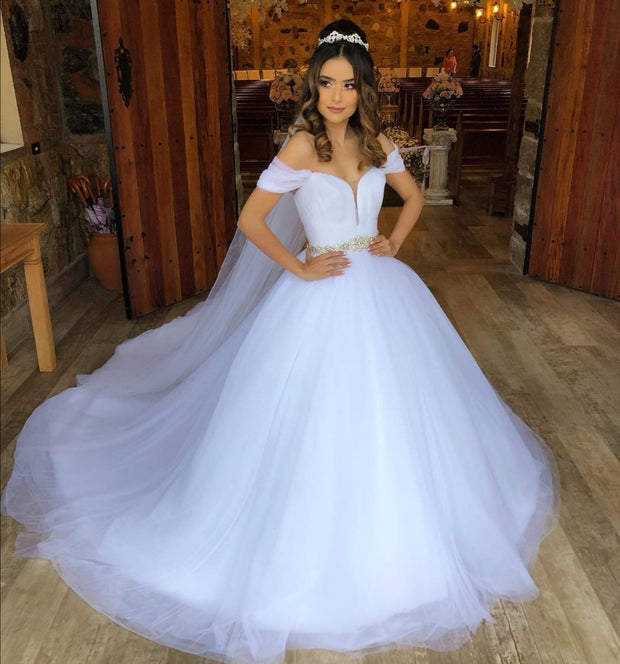 romantic-white-tulle-bridal-gown-off-the-shoulder-1