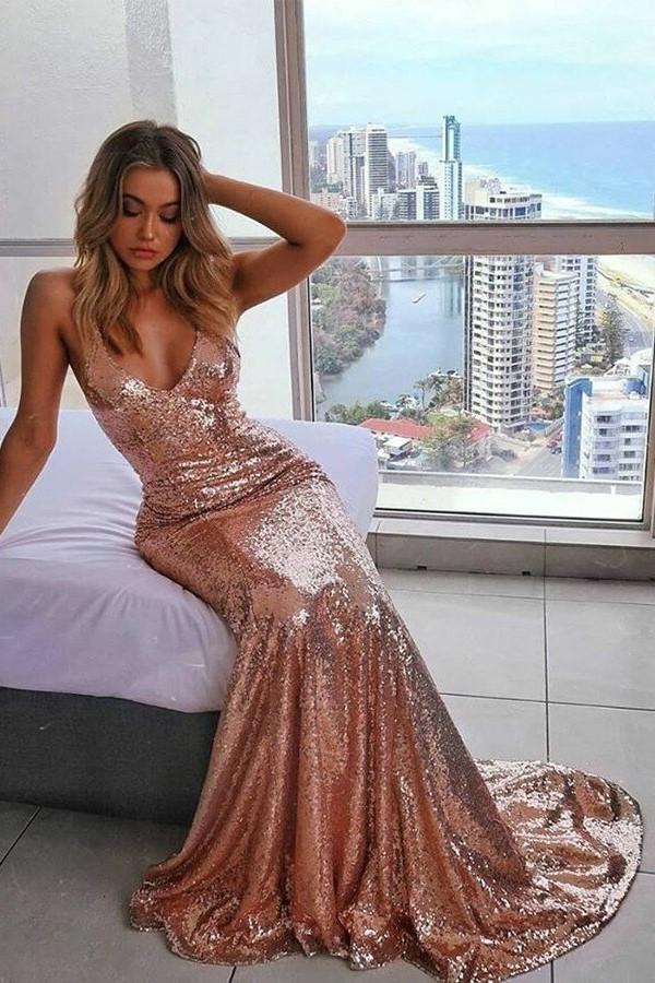 rose-gold-sequin-prom-dresses-with-deep-v-neckline-vestido-de-formatura