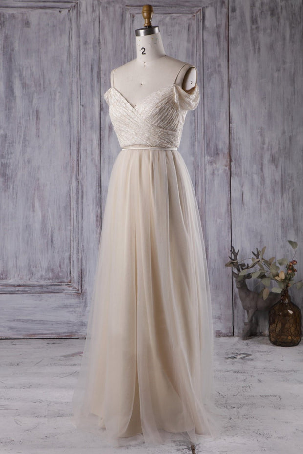 ruching-lace-tulle-bridesmaid-gown-with-off-the-shoulder