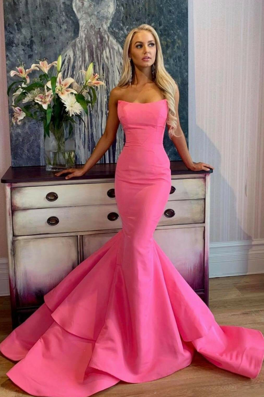 satin-mermaid-prom-dress-with-unique-strapless-neckline