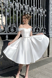 satin-short-white-bride-dress-with-off-the-shoulder