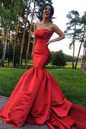 satin-strapless-red-mermaid-dress-for-prom-with-open-back