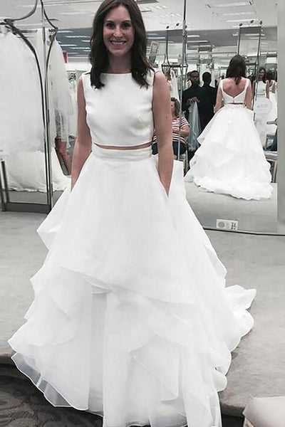 satin-top-two-piece-bridal-dresses-with-layers-skirt