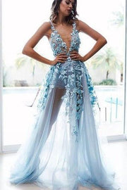 see-through-floral-lace-prom-dress-with-deep-v-neckline
