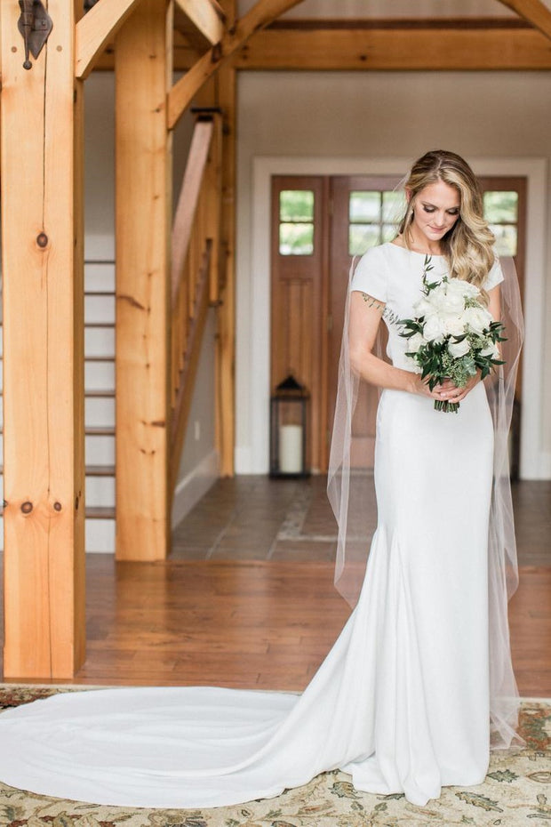 sheath-short-sleeve-wedding-gown-with-hollow-back-1