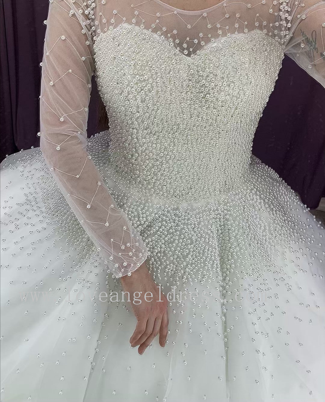 sheer-long-sleeves-pearls-bride-dress-ball-gown-2020-1