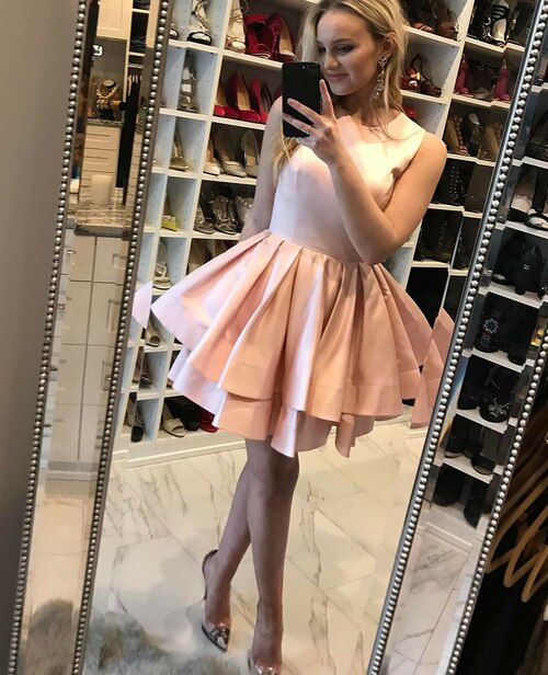 short-hot-pink-homecoming-dresses-for-sale-sleeveless-tiered-skirt-2
