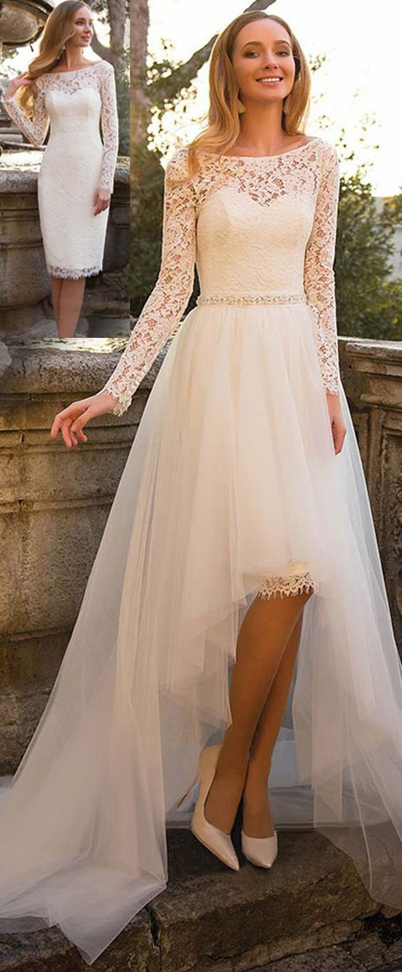 short-lace-wedding-dresses-with-detachable-tulle-skirt-2