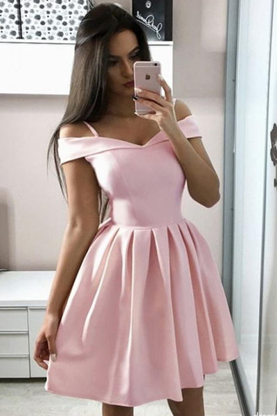 short-light-pink-homecoming-dress-with-off-the-shoulder