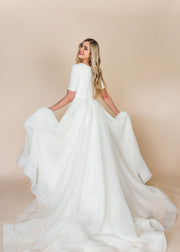 short-sleeve-modest-wedding-gown-with-long-train-3
