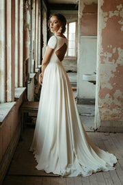 simple-a-line-bridal-dress-with-short-sleeves-1