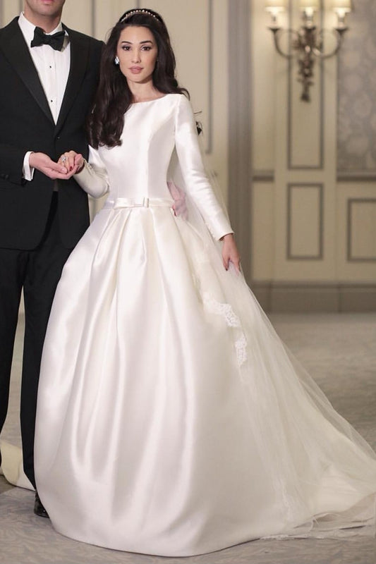 simple-modest-satin-bridal-wedding-gown-long-sleeves