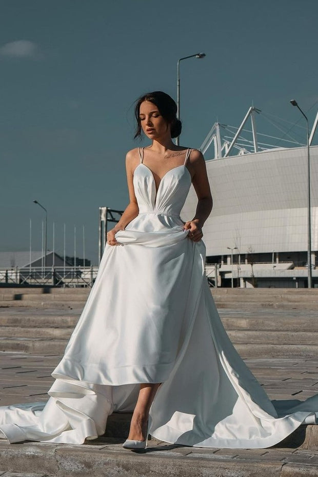 simple-white-satin-wedding-gowns-with-long-train-1