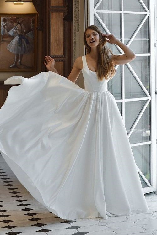 sleelveless-satin-simple-wedding-dresses-with-square-neck