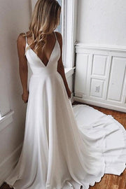 spaghetti-straps-chiffon-bridal-dresses-for-beach-weddings