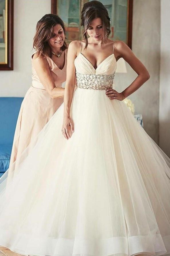 spaghetti-straps-tulle-wedding-gowns-dress-with-rhinestones-band