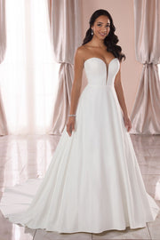 strapless-backless-satin-simple-wedding-gown-dress-with-dramatic-train