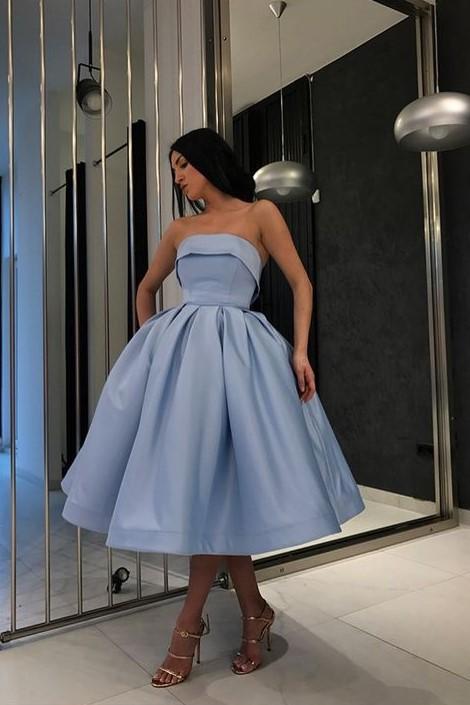 strapless-blue-short-ball-gown-prom-wear-dresses