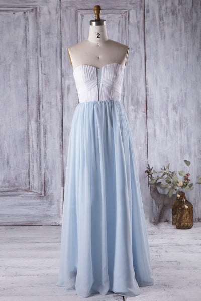 strapless-bridesmaid-dresses-chiffon-skirt-vestido-de-dama-de-honra