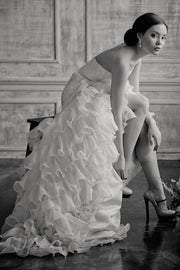 strapless-lace-wedding-gown-with-tiered-organza-skirt