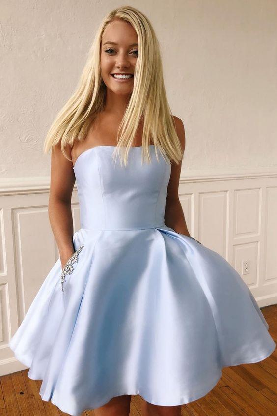 strapless-satin-light-blue-homecoming-gown-with-beaded-pockets