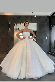 strapless-sequin-ball-gown-wedding-dress-open-back-1