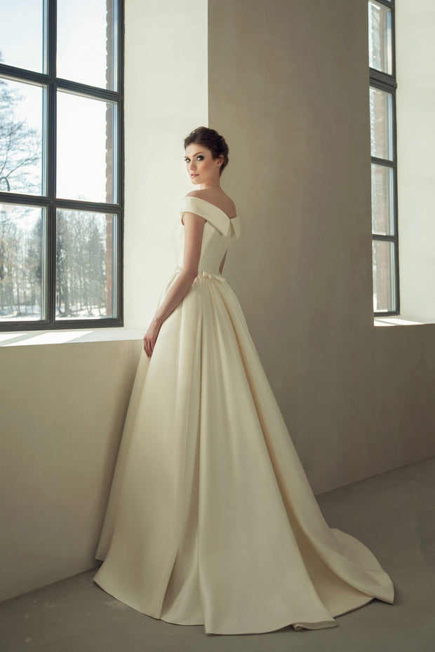 structured-folds-off-the-shoulder-satin-bride-dresses-beaded-belt-1