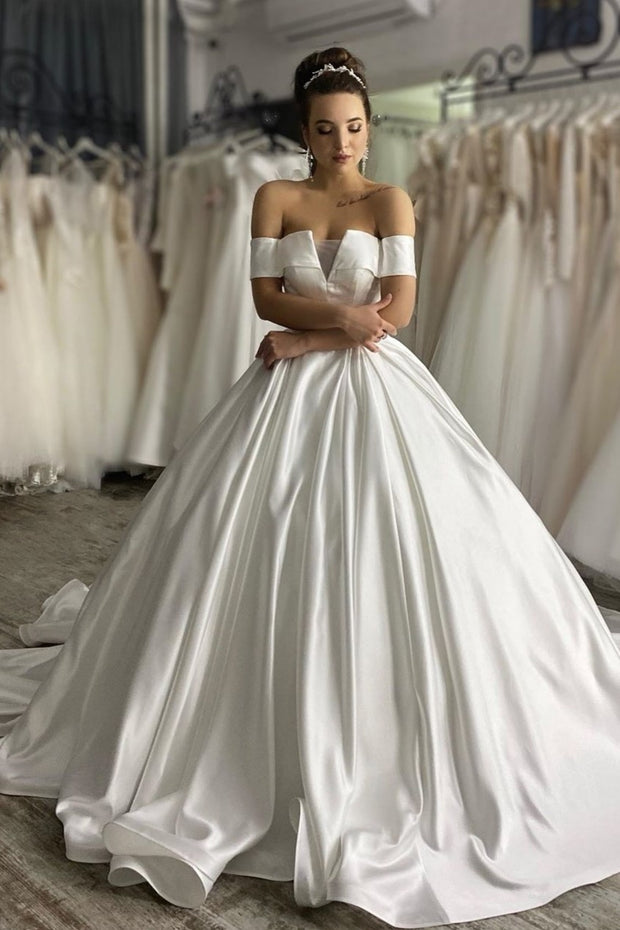 structured-satin-ball-gown-wedding-dress-with-off-the-shoulder-sleeves