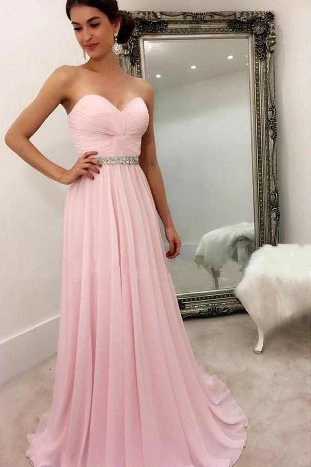 sweetheart-chiffon-pink-formal-party-dress-with-rhinestones-belt