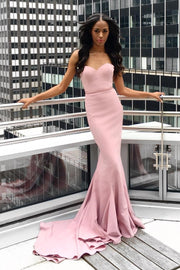 sweetheart-pink-long-prom-dresses-with-mermaid-train
