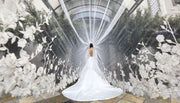 this dress combines lace and crepe for a very sleek and chic silhouette-7