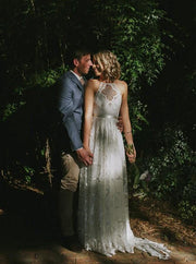 transparent-halter-wedding-dresses-with-lace-and-striped-skirt-2