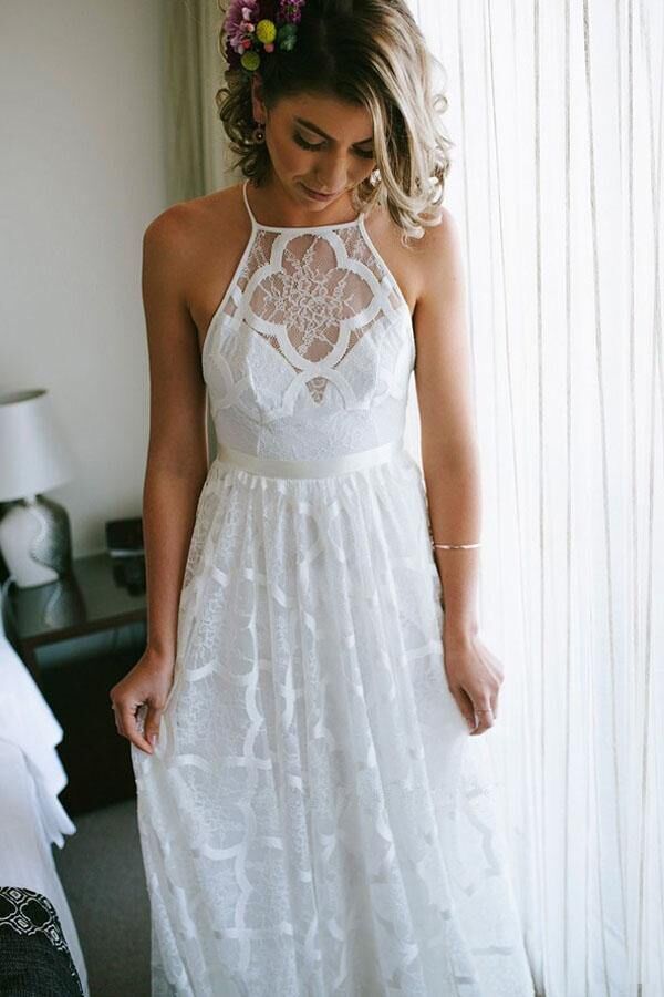transparent-halter-wedding-dresses-with-lace-and-striped-skirt
