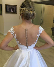 tulle-skirt-classic-wedding-dresses-with-appliques-capped-sleeves-1
