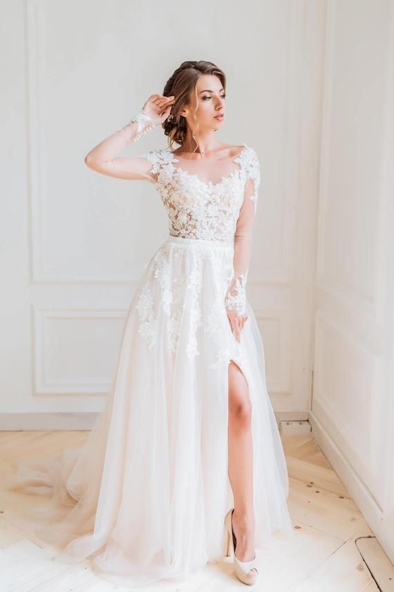 tulle-wedding-gown-with-illusion-lace-long-sleeves
