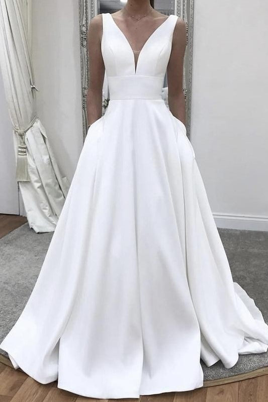 twin-pockets-satin-bridal-wedding-dress-with-plunging-neckline