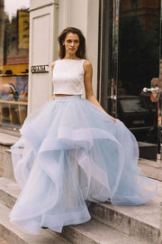 two-piece-prom-dresses-with-layers-tulle-skirt