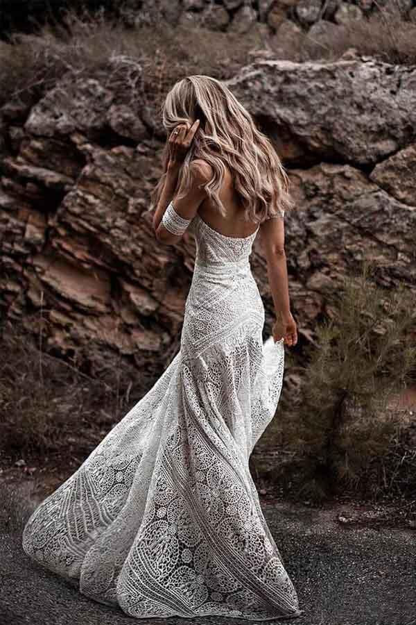 unique-lace-sheath-wedding-gown-with-strapless-neckline-2