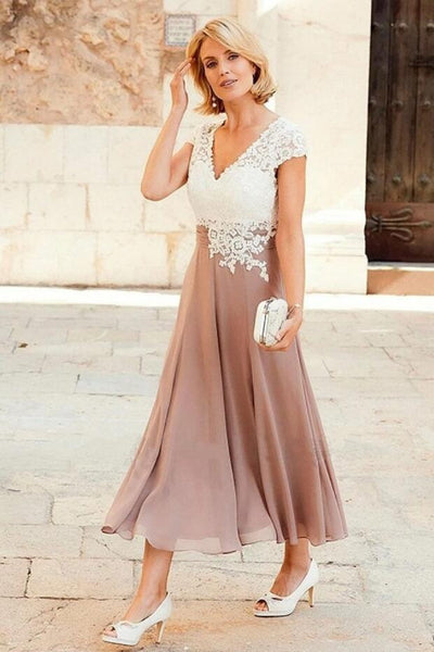 v-neck-chiffon-mother-of-the-bride-lace-dress-with-cap-sleeves