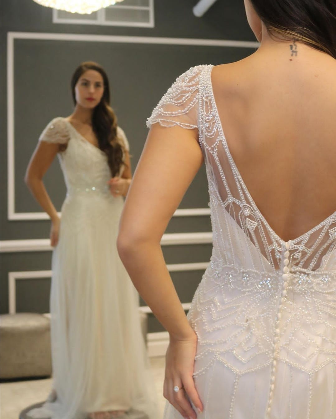 v-neckline-cap-sleeves-chiffon-bridal-dresses-crystals-bodice-2