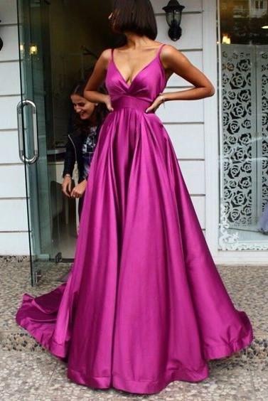 v-neckline-fuchsia-prom-gown-with-a-line-skirt-train-vestido-de-fiesta-de-graduaci¨®n