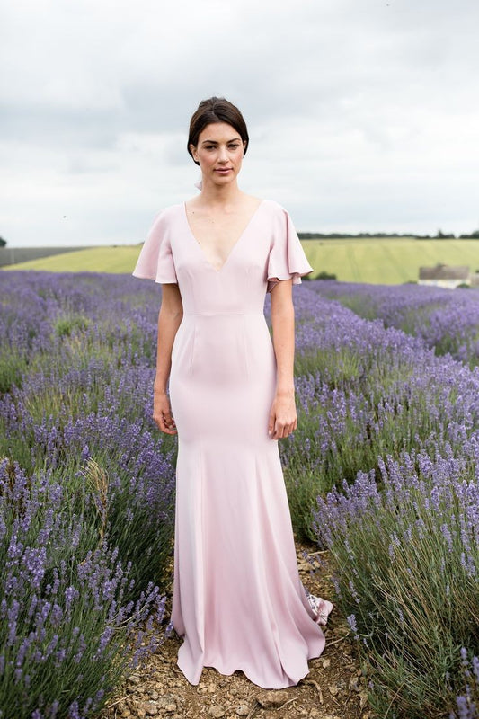 v-neckline-pale-pink-prom-dress-with-sleeves