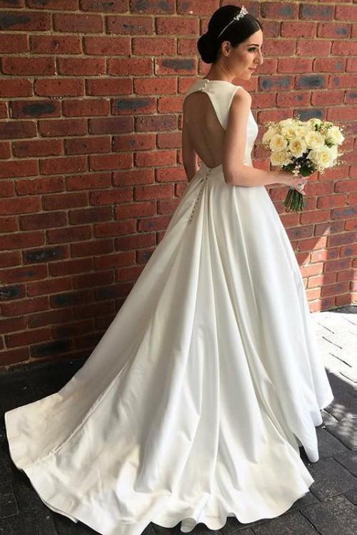 v-neckline-satin-bridal-gown-dress-for-wedding-2019
