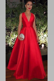 v-neckline-satin-red-prom-gown-with-bow-embellished-back