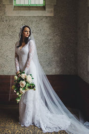 white-lace-sheath-wedding-dresses-with-v-neckline-vestido-de-casamento