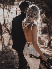 Women's Beading Bridal Dresses for Outdoor Weddings