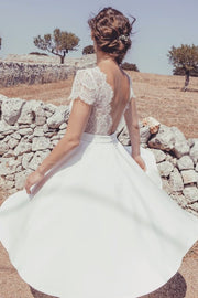 womens-casual-tea-length-wedding-dress-with-sleeves