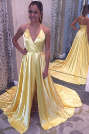 yellow-prom-dresses-with-high-thigh-slit